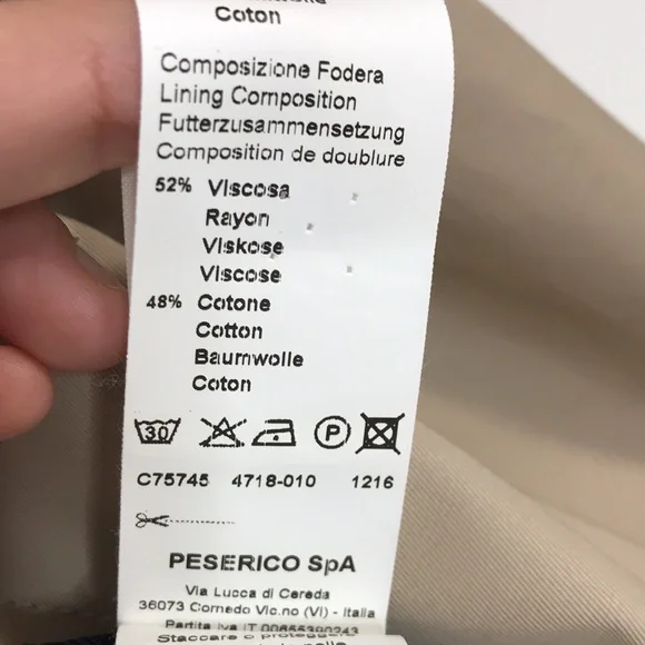 NWT Peserico Double Breasted Trench Coat